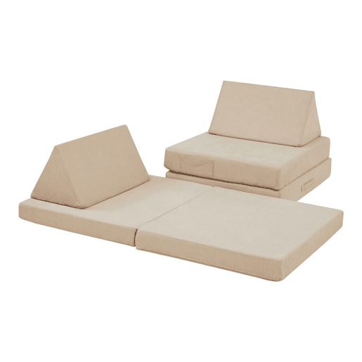 Sofá de brincar Norhulta de 5 peças 120x66x46 cm cordão Bege en.casa