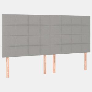 vidaXL Cabeceira Cinza Claro 180x5x118128 cm Tecido
