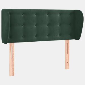 vidaXL Cabeceira de cama c abas veludo 83x23x7888cm verde-escuro
