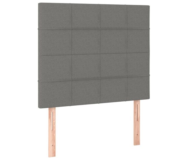 Vidaxl cabecero de tela gris oscuro 90x5x118/128 cm