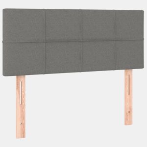 vidaXL Cabeceira de cama tecido 100x5x7888 cm cinzento-escuro