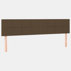 vidaXL Cabeceira de cama 2 pcs tecido 80x5x7888 cm castanho