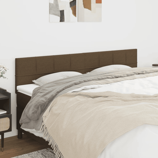 vidaXL Cabeceira de cama 2 pcs tecido 80x5x7888 cm castanho vidaXL Cabeceira de cama 2 pcs tecido 80x5x7888 cm castanho