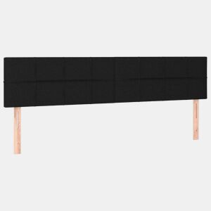 vidaXL Cabeceira de cama 2 pcs tecido 80x5x7888 cm preto