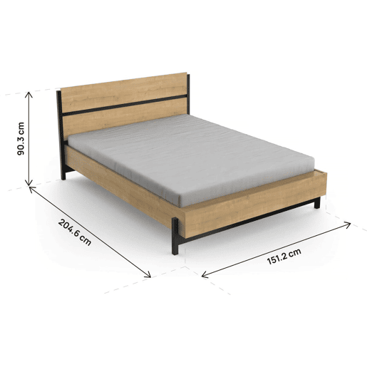 Cama de casal retrátil Craft - Madeira - 140 x 190200 cm - Castanho