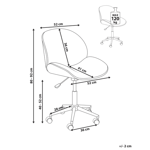 Beliani Cadeira de escritório MENESHA