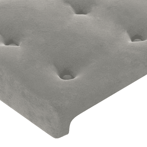 vidaXL Cabeceira de cama c abas veludo 147x23x118128cm cinza-claro vidaXL Cabeceira de cama c abas veludo 147x23x118128cm cinza-claro