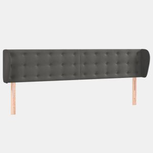 vidaXL Cabeceira de cama c abas veludo 163x23x7888cm cinzento-escuro