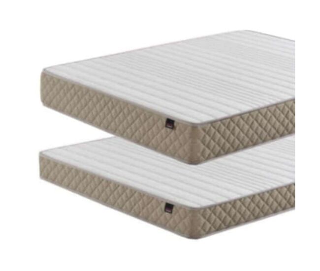 Pack de 2 colchones formado por 1 colchó eco basic 90x180 cm y maxi basic 90x190 cm