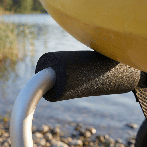 HOMCOM Carro de Transporte Kayak Dobrável Barco Canoa Reboque Carga 60kg com Rodas Porta Canoas Universal Alumínio 60x30x37cm
