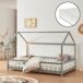 Cama para niños Sisimiut forma de casa con colchón 206x126 Cama para niños Sisimiut forma de casa con colchón 206x126 Gris