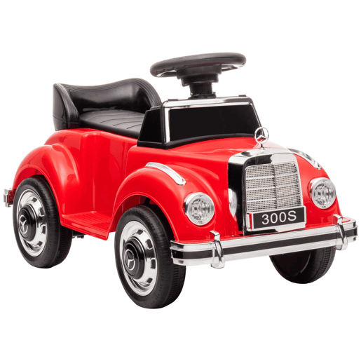 AIYAPLAY Carro Andador com Licença da Mercedes-Benz 300S Carro Andador para Crianças de 18-48 Meses com Armazenamento Volante Sistema Anti-Tombo Carga 25 kg 77,5x41,5x45 cm Vermelho