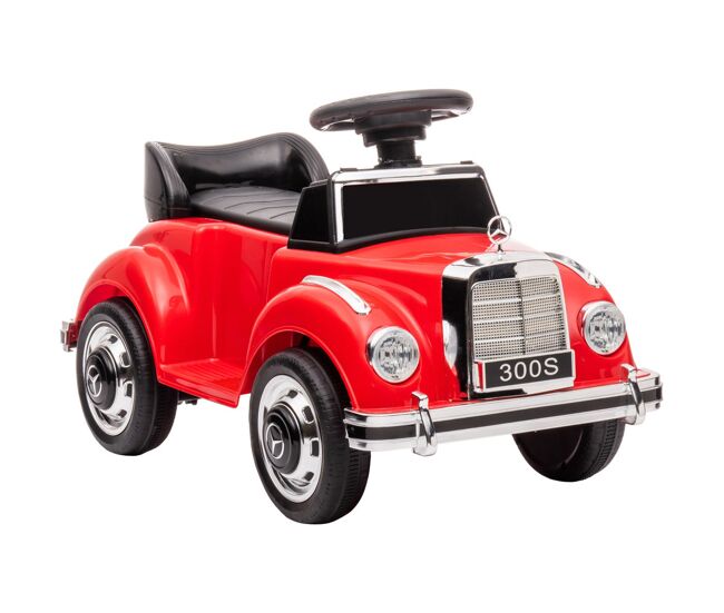 Aiyaplay coche correpasillos con licencia de mercedes-benz 300s correpasillos para niños de 18-48 meses con almacenaje volante sistema anti-vuelco carga 25 kg 77,5x41,5x45 cm rojo