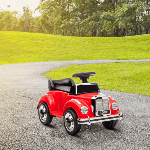 AIYAPLAY Carro Andador com Licença da Mercedes-Benz 300S Carro Andador para Crianças de 18-48 Meses com Armazenamento Volante Sistema Anti-Tombo Carga 25 kg 77,5x41,5x45 cm Vermelho
