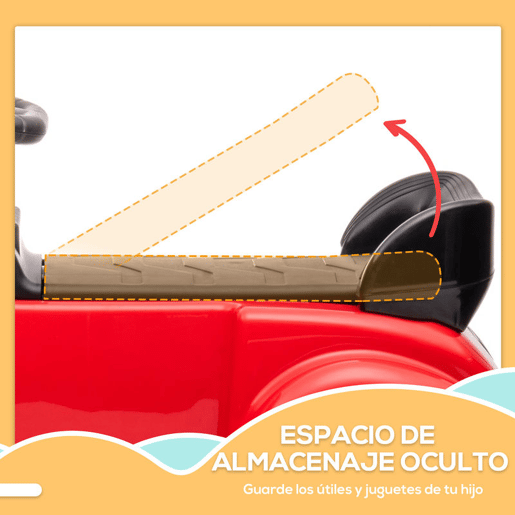 AIYAPLAY Carro Andador com Licença da Mercedes-Benz 300S Carro Andador para Crianças de 18-48 Meses com Armazenamento Volante Sistema Anti-Tombo Carga 25 kg 77,5x41,5x45 cm Vermelho