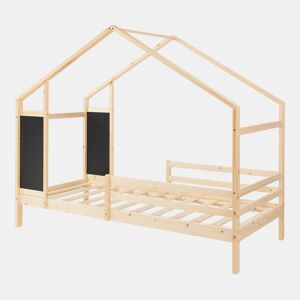 Cama de criança Lorenskog com vedação pinho 90x200 Natural en.casa