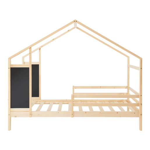 Cama de criança Lorenskog com vedação pinho 90x200 Natural en.casa
