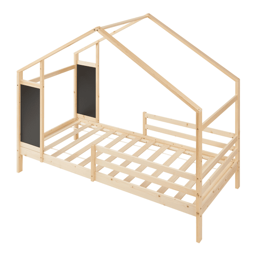 Cama de criança Lorenskog com colchão 90x200 cm Natural en.casa