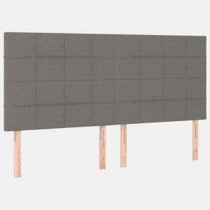 vidaXL Cabeceira Cinza Escuro 180x5x118128 cm Tecido