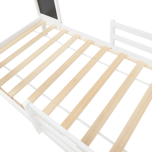 Cama de criança Lorenskog com colchão 90x200 cm Branco en.casa