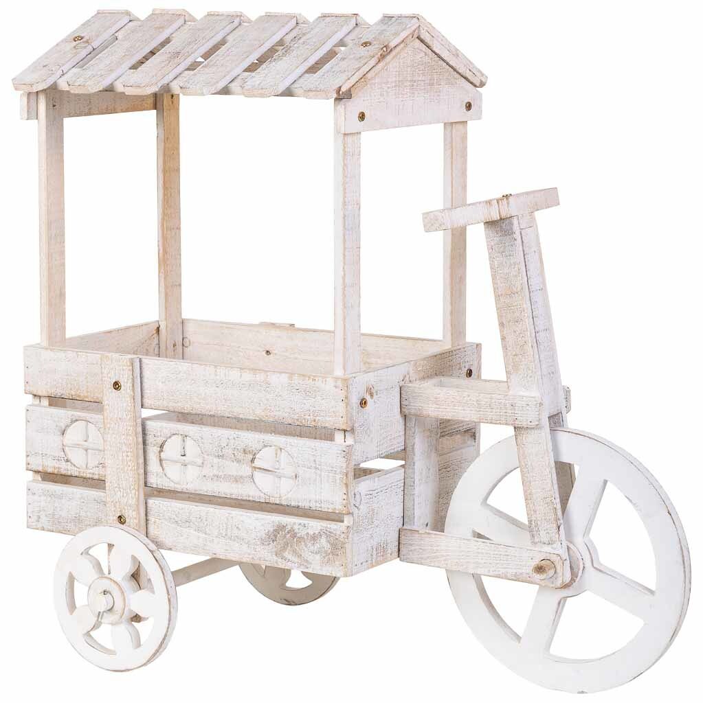 Soporte macetero de madera
