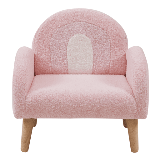 Cadeirão para crianças Sorreindi 50x50x45 cm tecido de peluche cor-de-rosa en.casa