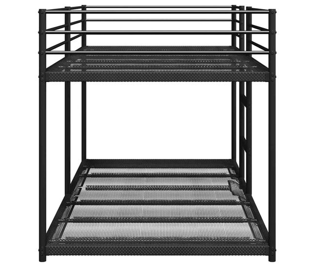 Litera Red estructura de acero negro colchones 100x200 cm