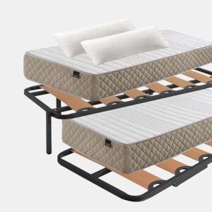 Kangu Complete Rest Pack com Cama Canguru Completa, 2 Colchões, Conjunto de Ferragens e 2 Travesseiros Viscoelásticos 90x190 cm