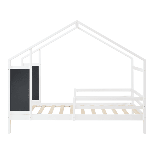 Cama de criança Lorenskog com vedação pinho 90x200 Branco en.casa