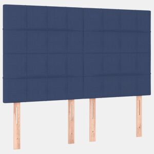 vidaXL Cabeceira Azul 144x5x118128 cm Tecido
