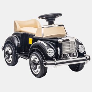 AIYAPLAY Carro Andador com Licença da Mercedes-Benz 300S Carro Andador para Crianças de 18-48 Meses com Armazenamento Volante Sistema Anti-Tombo Carga 25 kg 77,5x41,5x45 cm Preto