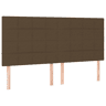 vidaXL Cabeceira Castanho Escuro 180x5x118128 cm Tecido