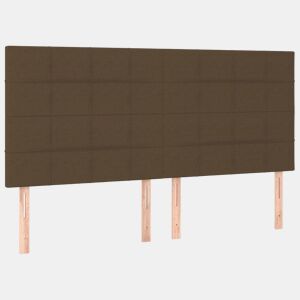 vidaXL Cabeceira Castanho Escuro 180x5x118128 cm Tecido