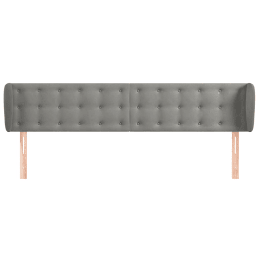 vidaXL Cabeceira de cama c abas veludo 163x23x7888 cm cinzento-claro vidaXL Cabeceira de cama c abas veludo 163x23x7888 cm cinzento-claro