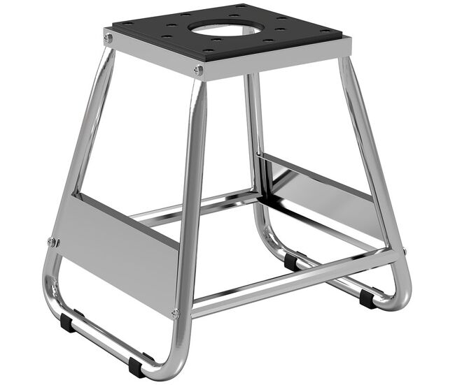 Homcom elevador para motocicleta caballete tipo soporte elevador de motocross enduro desmontable de acero carga 500 kg con plataforma de goma antideslizante y ofricio para reparación y estacionamiento