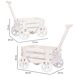 Carro soporte macetero set de 2 piezas Carro soporte macetero set de 2 piezas Blanco
