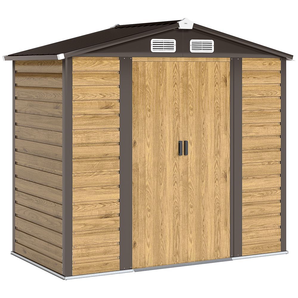 Caseta Jardín Exterior Acero Galvanizado Outsunny
