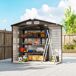 Caseta Jardín Exterior Acero Galvanizado Outsunny Caseta Jardín Exterior Acero Galvanizado Outsunny Marrón