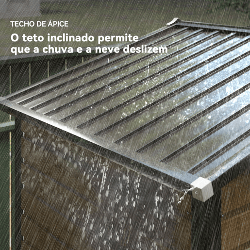 Outsunny Abrigo de Jardim Exterior 2,36m² 213x120x194 cm Abrigo de Exterior com Base Reforçada (Piso NÃO Incluído) Portas de Correr Duplas Fechadura Janelas Madeira e Marrom Outsunny Abrigo de Jardim Exterior 2,36m² 213x120x194 cm Abrigo de Exterior com Base Reforçada (Piso NÃO Incluído) Portas de Correr Duplas Fechadura Janelas Madeira e Marrom