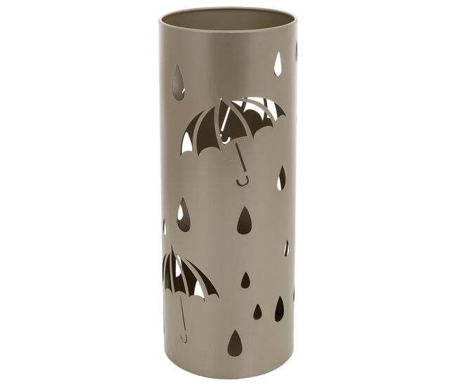 Paragüero redondo de metal dorado d20x50