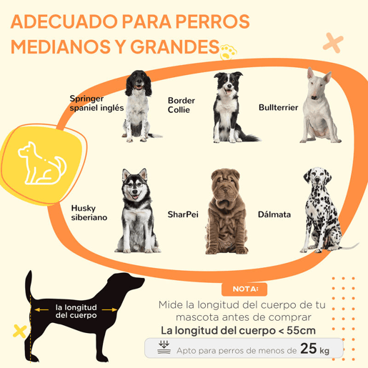 PawHut Gaiola para Cães com Mesa Auxiliar e Almofada Lavável Gaiola para Animais com Estrutura de Aço para Cães Médios e Grandes 90x58x65 cm Carvalho