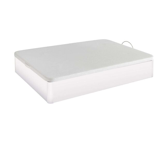 Cama Canapé Base Tapizada Blanco o Roble en Varias Medidas