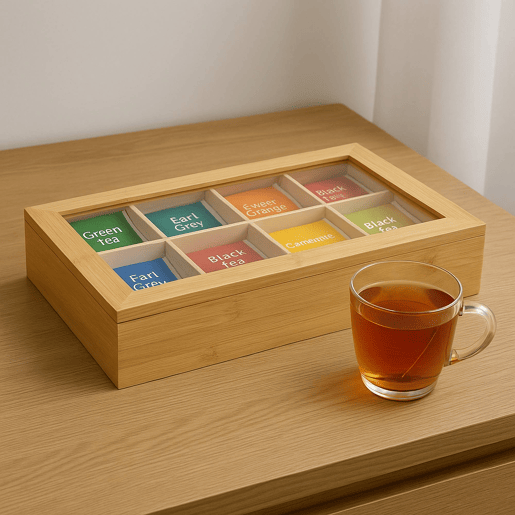 Organizador de chá com 8 compartimentos Well Home