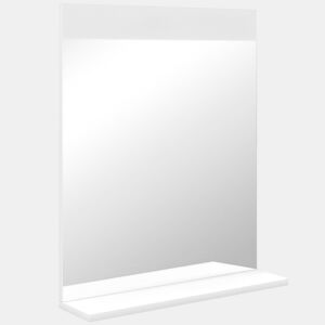 HOMCOM Espelho Casa de Banho de Parede com Prateleira Espelho para Entrada Corredor 50x12x60 cm Branco