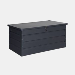 Arca de jardim em metal 385L, Detroit, Antracite, 99x61x62 cm