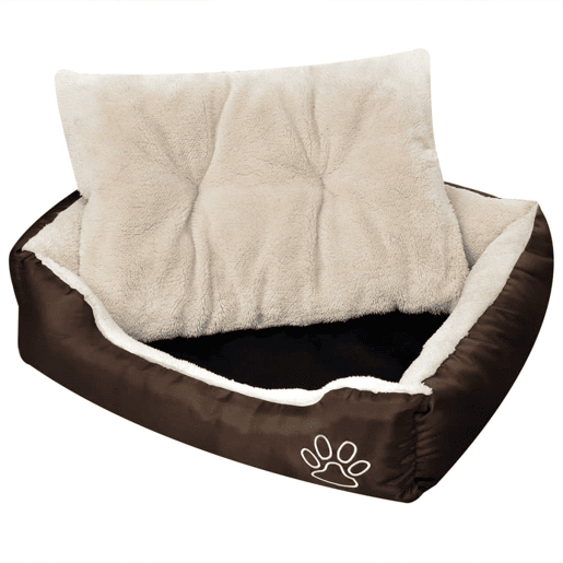 vidaXL Cama para cães quente com almofadão acolchoado XL