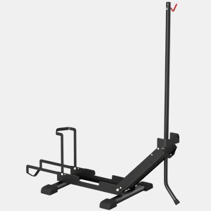 SPORTNOW Suporte de Chão para Bicicletas Vertical e Horizontal com Altura Ajustável para Rodas de 20-29 e 700c em Aço com Base Antiderrapante para Casa Garagem ou Oficina 75x41x71-81 cm Preto