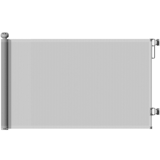 PawHut Barreira para Cães Retráctil 0-140 cm Porta para Cães Pequenos Extensível Barreira de Segurança para Animais de Estimação com Botão de Fecho para Escadas Portas e Corredores 146x9x86,5 cm Cinza