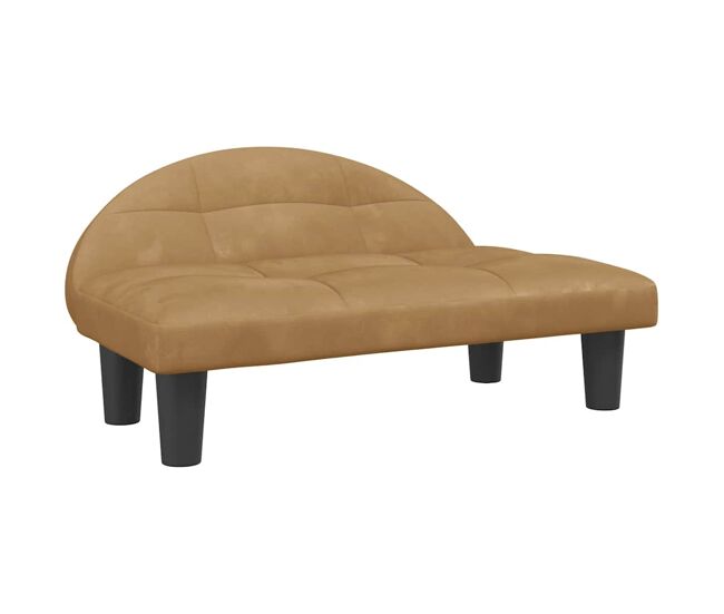 Vidaxl cama para perros de terciopelo marrón 70x52x30 cm
