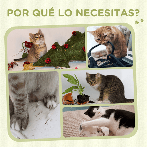 PawHut Poste Arranhador para Gatos 79 cm Arranhador para Gatos com Bola Suspensa e Poste de Juta 59,5x39x79 cm Creme e Bege